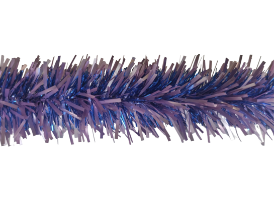 Łańcuch choinkowy grubo cięty 300 x 8 cm niebiesko-różowy