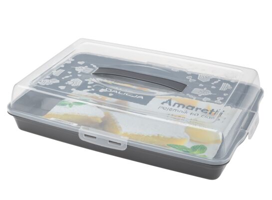 Pojemnik na ciasto Amaretti 28 x 41 cm szary