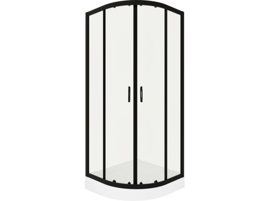 Kabina natryskowa prosta KAMA BLACK 90 cm