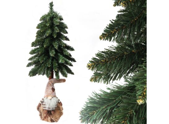 Choinka sztuczna na pniu ze skrzatem 120 cm