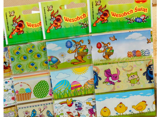 Owijki termokurczliwe 6 obrazków pakowanie w display 50 sztuk 15 x 7 cm