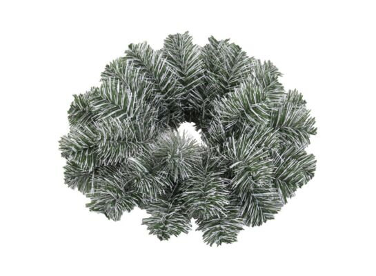 Wianek świerkowy zielono / biały 35 cm