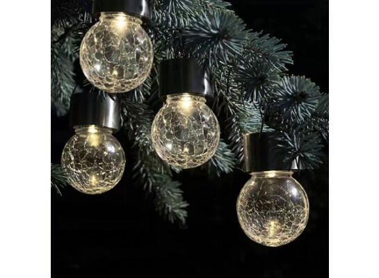 Girlanda solarna 6 x 6 x 9 cm czarna