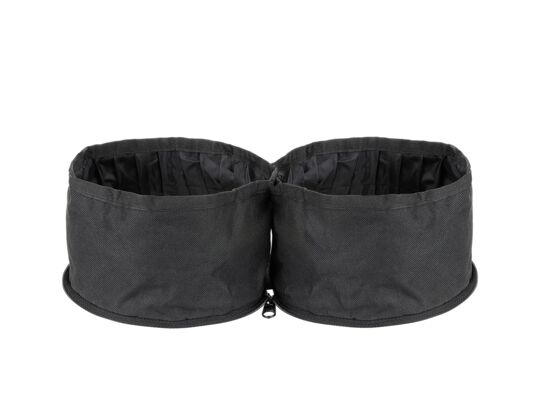 Miska podróżna składana podwójna czarna 2 x 1,5 l