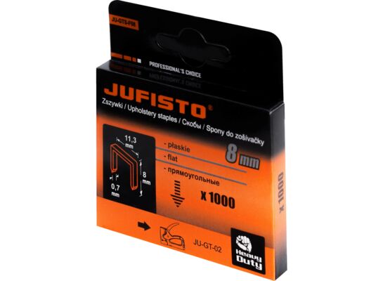 Zszywka typu F 8 mm opakowanie: 1000 sztuk Jufisto