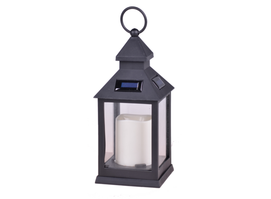 Latarenka 10,5 x 10,5 x 23,5 cm czarna