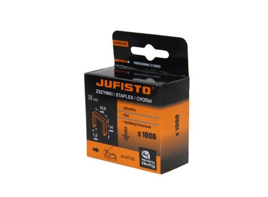 Zszywka typu J 14 mm opakowanie: 1000 sztuk Jufisto
