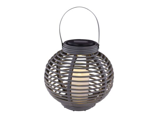 Latarnia solarna LED 22 x 22 x 20,5 cm szara