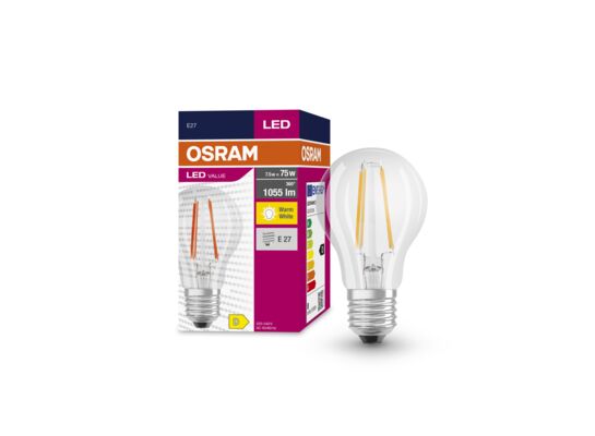 Żarówka LED VALUE CL A FIL 75 non-dim 7,5 W/827 E27 OSRAM