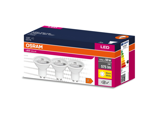 Zestaw żarówek LED GU10 6,9 W 2700 K OSRAM 3 sztuki