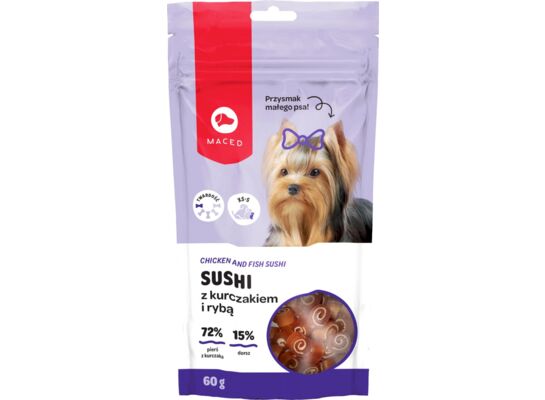 Przysmak dla psa York sushi kurczak ryba 60 g Maced