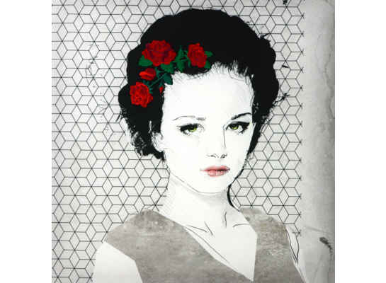 Obraz haftowany Kobieta 56 x 56 cm