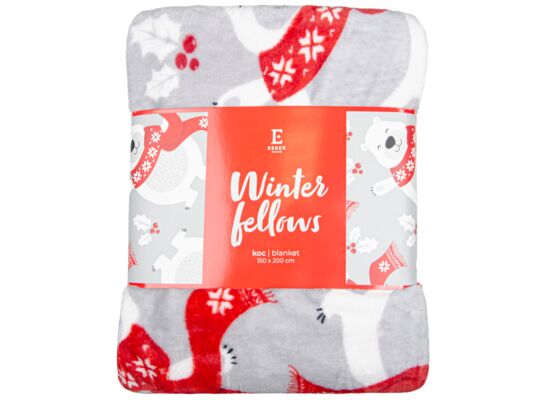 Koc WINTER FELLOWS 150 x 200 cm szary