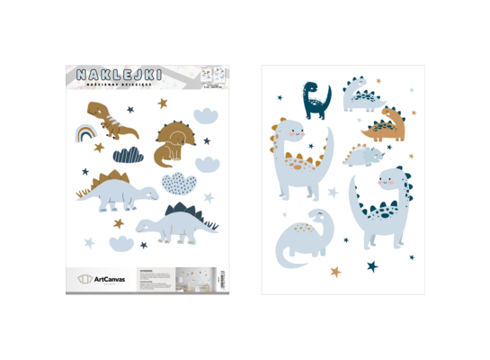 Zestaw naklejek Dinozaury 50 x 70 cm