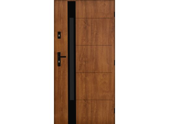 Drzwi zewnętrzne PEKIN Złoty dąb 90 prawe