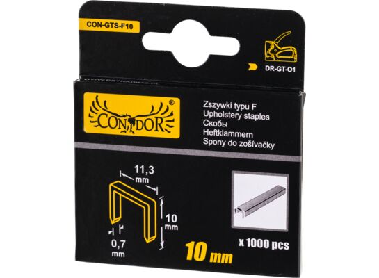 Zszywka typu F 10 mm opakowanie: 1000 sztuk Condor