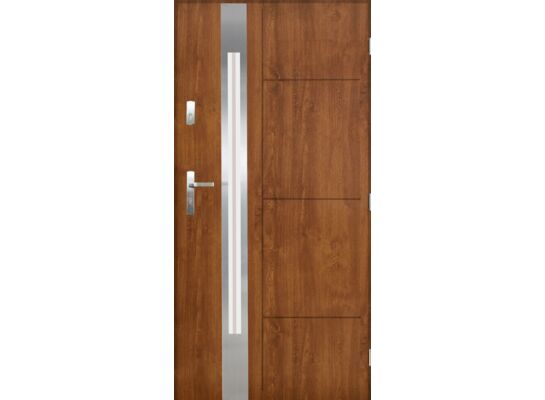 Drzwi zewnętrzne MITIKAS Złoty dąb 90 prawe