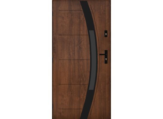 Drzwi zewnętrzne NYKS Orzech 90 lewe