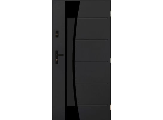 Drzwi zewnętrzne WEZUWIUSZ antracyt 90 prawe