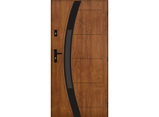 Drzwi zewnętrzne NYKS Złoty dąb 90 prawe