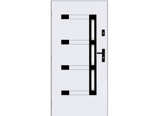 Drzwi zewnętrzne ERIS białe 90 lewe