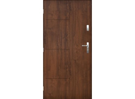 Drzwi zewnętrzne LUNA Orzech 90 lewe