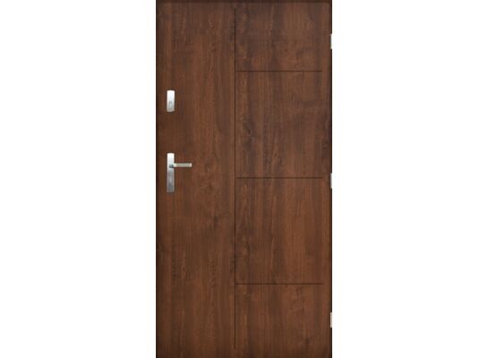 Drzwi zewnętrzne LUNA Orzech 90 prawe