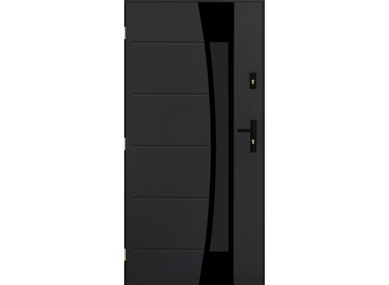 Drzwi zewnętrzne WEZUWIUSZ antracyt 90 lewe