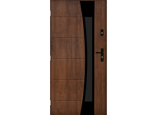 Drzwi zewnętrzne WEZUWIUSZ Orzech 90 lewe