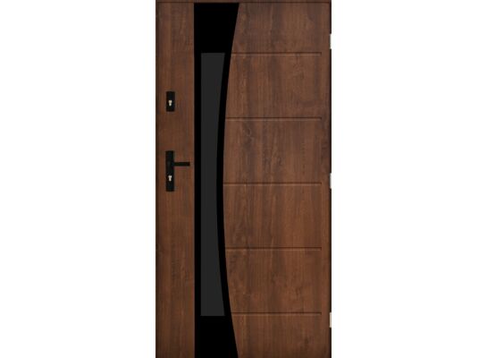 Drzwi zewnętrzne WEZUWIUSZ Orzech 90 prawe