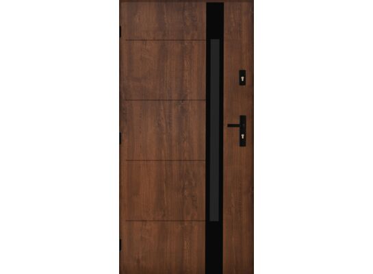 Drzwi zewnętrzne PEKIN Orzech 90 lewe