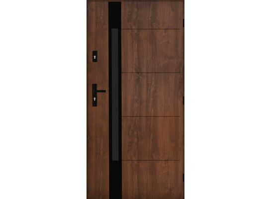 Drzwi zewnętrzne PEKIN Orzech 90 prawe