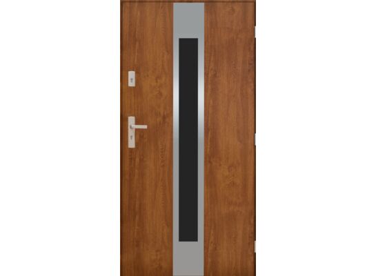 Drzwi zewnętrzne HEMERA Złoty dąb 90 prawe