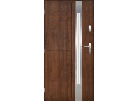 Drzwi zewnętrzne MITIKAS Orzech 80 lewe