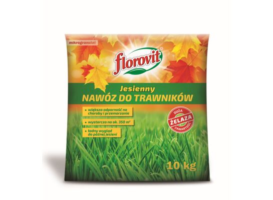 Nawóz jesienny do trawników worek 10 kg Florovit