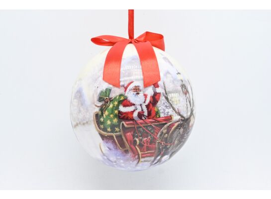 Bombka styropian 7,5 cm mix kolorów