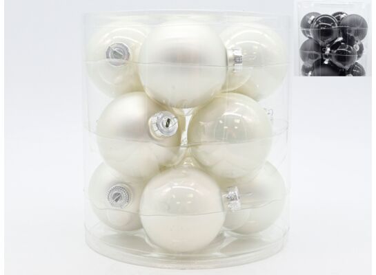 Bombki szkło 12 sztuk 6 cm czarne