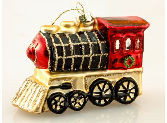 Formówka zawieszka 9,7 x 4 x 7,5 cm złoto-czerwona