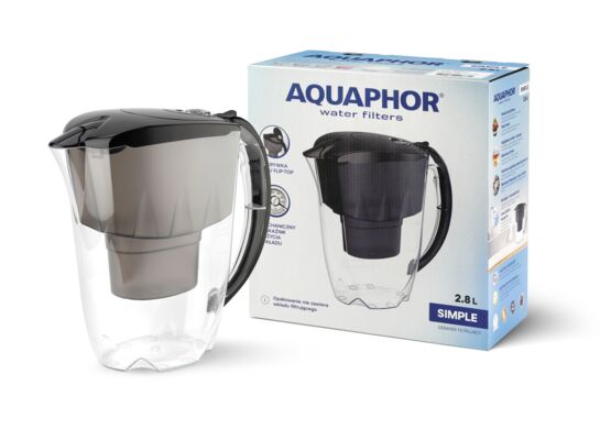 Dzbanek 2,8 l Simple Bez Wkładu Czarny Aquaphor