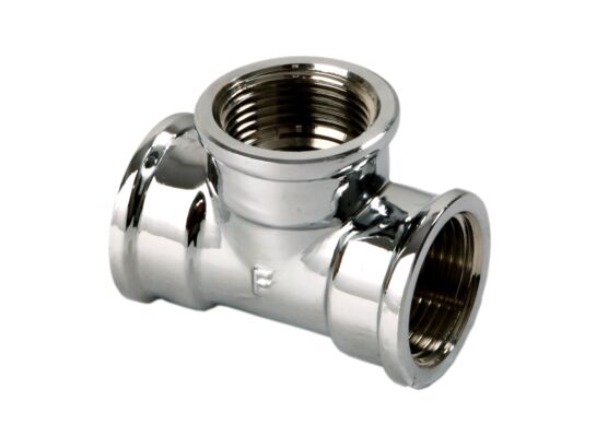 Trójnik mosiężny 3/4" chrom