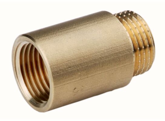 Przedłużka mosiężna 1/2" 20 mm żółta
