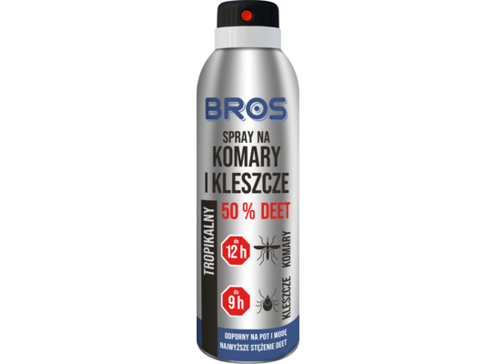 Spray na komary i kleszcze 50% Deet 180 ml Bros