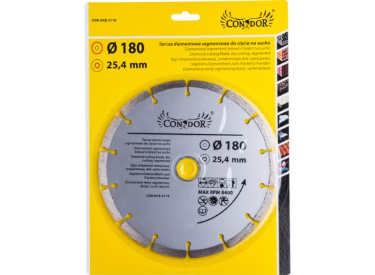 Tarcza diamentowa segmentowa do cięcia na sucho 180 x 25,4 mm Condor
