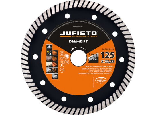 Tarcza diamentowa TURBO 125 x 1,3 mm Jufisto