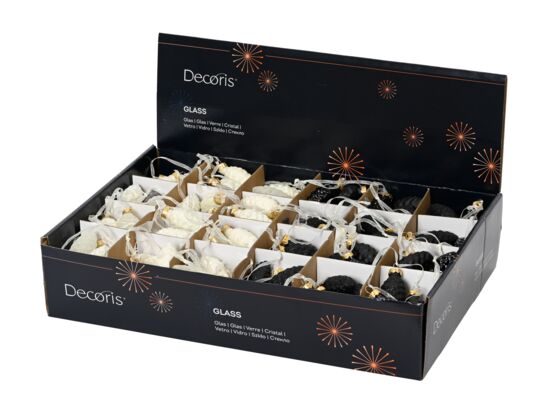 Wiązka szklanych szyszek mix 2 kolorów