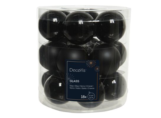 Bombki szklane mix czarne