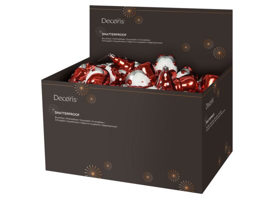 Zawieszka plastikowa Mikołaj czerwona