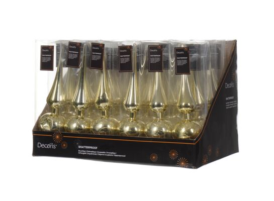 Czubek choinkowy plastikowy 6 x 23 cm złoty