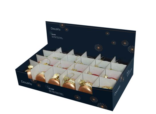 Bombka szklana ciasteczko mix 4 kolorów Decoris