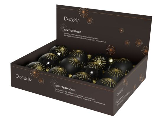 Bombka plastikowa dekorowana mix 2 rodzajów